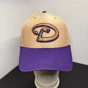 Vintage Arizona Diamondbacks MLB '47 Brand Strapback Logo Cap Hat Tan Purple Dad